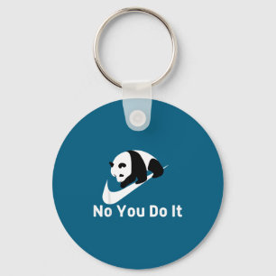 Grappig jij vintage luie panda nee het sleutelhanger