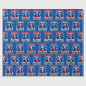 Grappig Joe Biden Happy Easter Christmas Blue Cadeaupapier (Vlak)