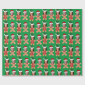 Grappig Joe Biden Kamala Harris Face Gingerbread Cadeaupapier (Vlak)