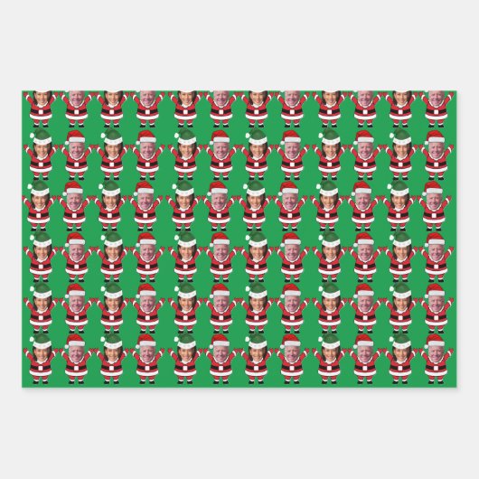 Grappig Joe Biden Kamala Harris Santa Custom Face Inpakpapier Vel (Voorkant)