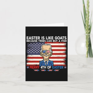 Grappig Joe Biden Merry 4th van Pasen Design Vierd Kaart