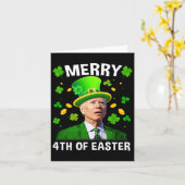 Grappig Joe Biden St Patricks Day Merry 4th of Eas Kaart (Gele Bloem)