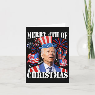 Grappig Joe Biden Vrolijk 4e van Kerstmis 4e van j Kaart