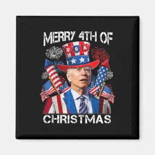 Grappig Joe Biden Vrolijk 4e van Kerstmis 4e van j Magneet