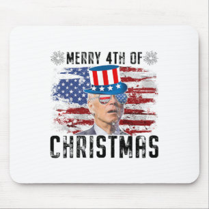Grappig Joe Biden Vrolijk 4e van Kerstmis 4e van j Muismat