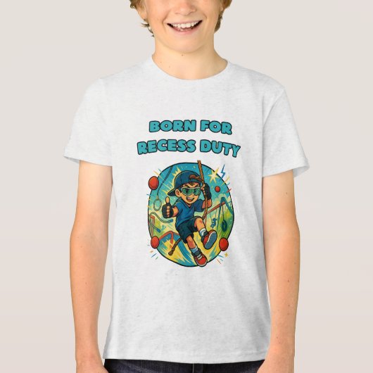 Grappig jongens recess T-shirt (Voorkant)
