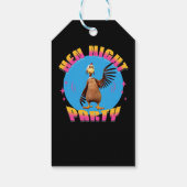 Grappig Jonggezellenfeestje Kippen Dansen Rondom D Cadeaulabel (Achterkant)