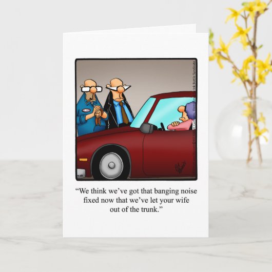 Grappig Jubileum Wenskaart voor hen Kaart (Gele Bloem)