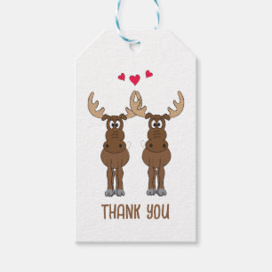 Grappig jubileumfeestje grillig favoriet eland cadeaulabel