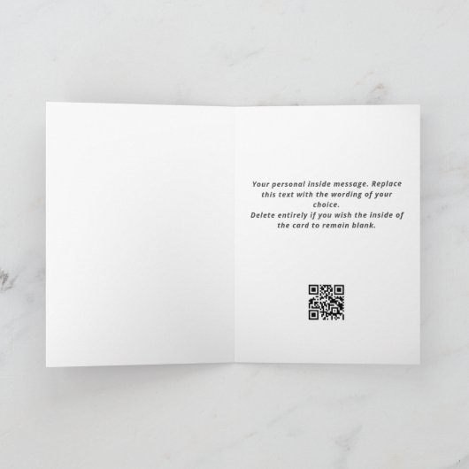 Grappig juridisch thema met QR-code Kerstmis Feestdagen Kaart (Binnen)