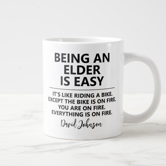 Grappig JW Oudere Gift Idee Pioneer Waardering Gif Extra Grote Beker (Rechts)