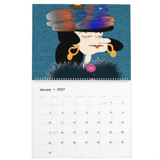 Grappig kalender voor vrouwen (Jan 2027)