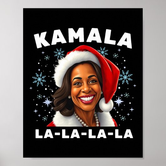 Grappig Kamala Harris 2024 Kerst Comma La Mannen W Poster (Voorkant)