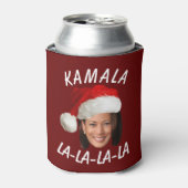 Grappig Kamala Harris Face Santa Hat Kerstmis Blikjeskoeler (Blikje Voorkant)