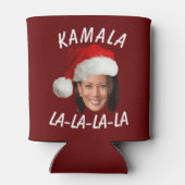 Grappig Kamala Harris Face Santa Hat Kerstmis Blikjeskoeler (Achterkant)