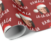 Grappig Kamala Harris Face Santa Hat Kerstmis Cadeaupapier (Rol Hoek)