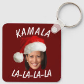 Grappig Kamala Harris Face Santa Hat Kerstmis Sleutelhanger (Achterkant)