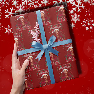 Grappig Kamala Santa Claus Kerst Lelijk Cadeau Cadeaupapier