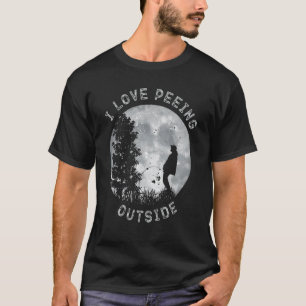 Grappig kamperen buiten ik hou van peuken buiten t-shirt