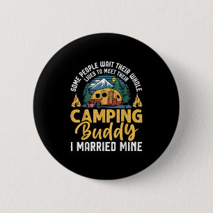 Grappig Kamperen Kampeerder Koppel Kampeerliefhebb Ronde Button 5,7 Cm
