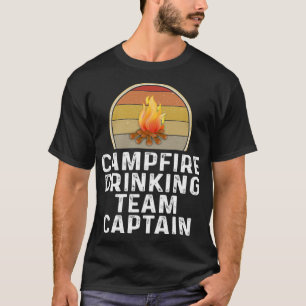 Grappig kampvuur Drink Team Captain Camp Camping T-shirt