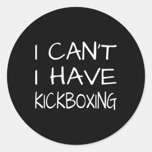 Grappig - Kan ik kickboksen krijgen Ronde Sticker
