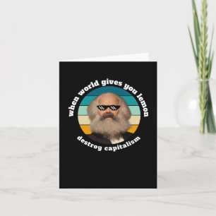 Grappig Kapitalisme Karl Marx Sticker Kaart