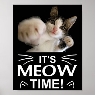 Grappig Karate Boksen Kat Miauw Tijd T Shirt T-shi Poster