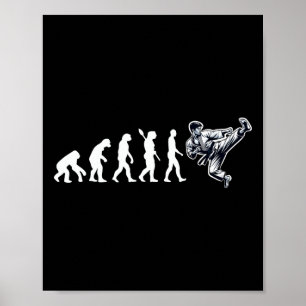 Grappig Karate Evolution Martial Arts Lover Karate Poster