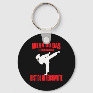 Grappig Karate Kickboksen Taekwondo Meisje Sleutelhanger
