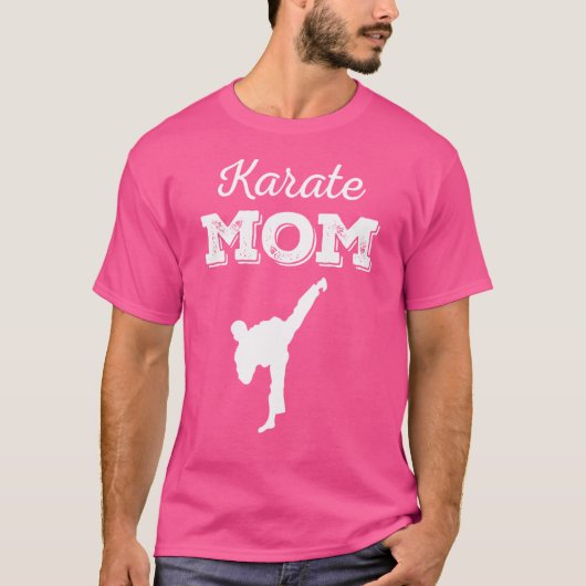 Grappig karate mam vechtsporten t-shirt (Voorkant)