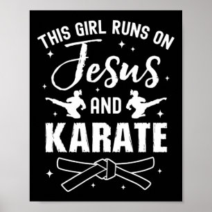Grappig karate ontwerp voor meisjes vrouwen karate poster