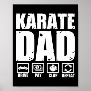 Grappig Karate Papa Martial Arts Vader Humor Vader Poster