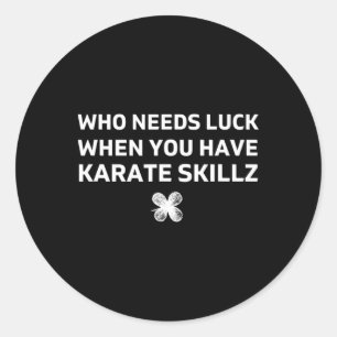 Grappig karate St. Patricks Day cadeau Ronde Sticker
