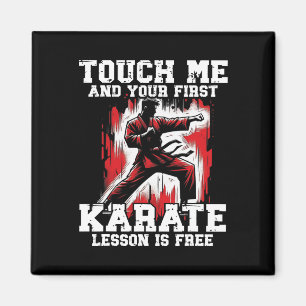 Grappig Karate voor mannen Judo Touch Me First Kar Magneet