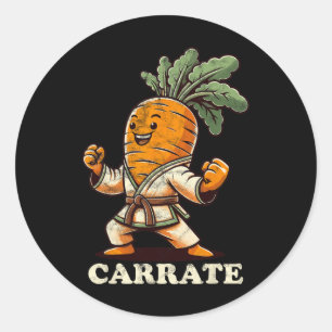 Grappig Karate Wortel Karate Trainer Karate Ronde Sticker