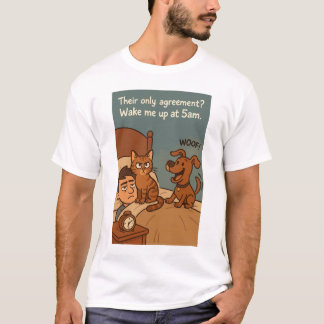 Grappig kat en hond T-shirt - hun enige overeenkom