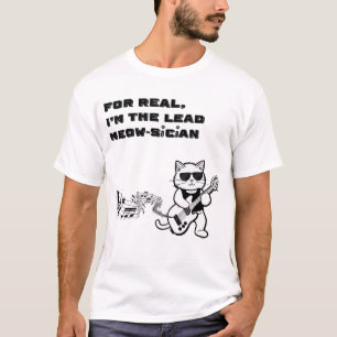 Grappig kat gitaar muziek T-shirt