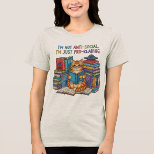 Grappig Kat Lezen T-Shirt – Kat Liefhebber Gift
