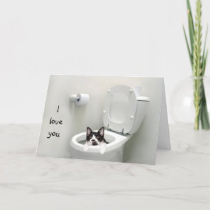 Grappig kat liefde of Valentijn Feestdagen Kaart