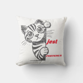 Grappig kat moeder cadeau | Grappige typografie on Kussen