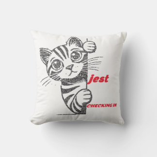 Grappig kat moeder cadeau | Grappige typografie on Kussen