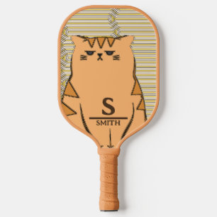 Grappig kat retro ontwerp pickleball paddle