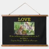 Grappig katten liefde citaat hangend wandkleed (Voorkant)