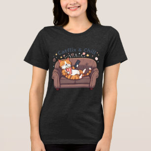Grappig katten shirt – Catflix & chillen met je ka
