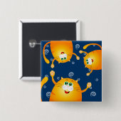Grappig katten, vierkante magneet vierkante button 5,1 cm (Voorkant /achterkant)