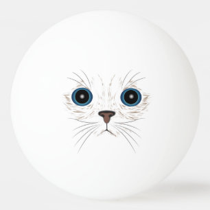 Grappig kattengezicht pingpongballen