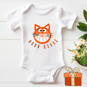 Grappig kattengezicht romper