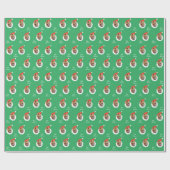 Grappig Kattengezicht Vrolijk Kerstfeest Spaanse F Cadeaupapier (Vlak)