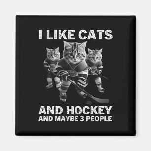 Grappig kattenhockeycadeau voor introverte mensen  magneet